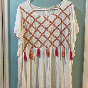 Entro Top With Tassels, Size 2x